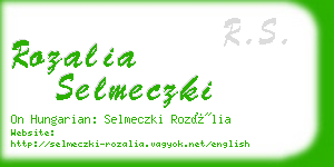 rozalia selmeczki business card